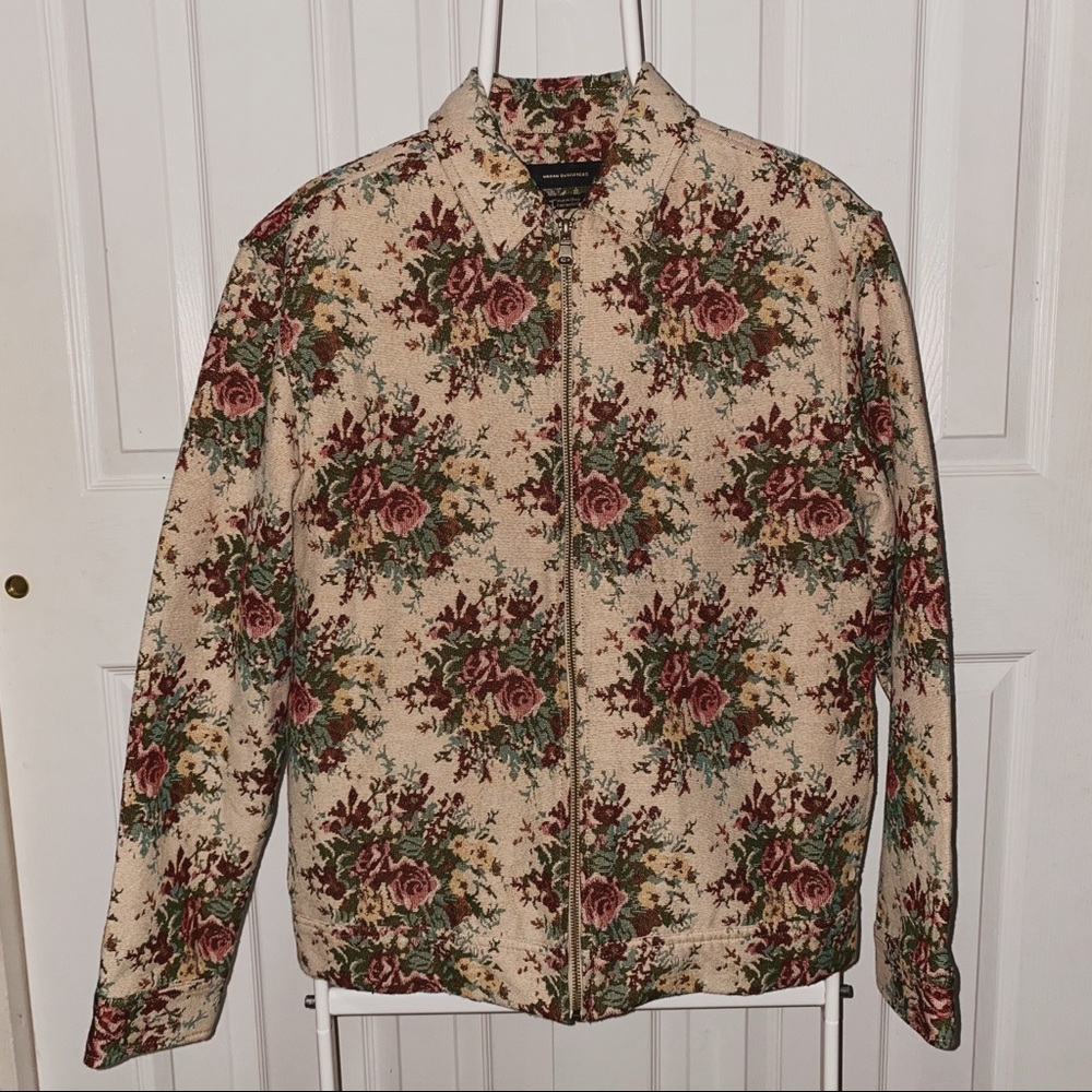 UO Men's floral jacket/zip shirt